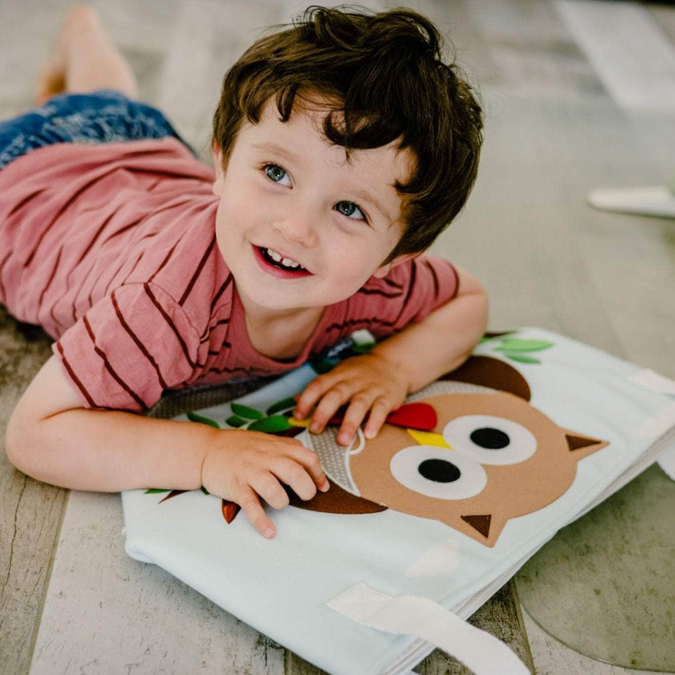 Chouette - boîte de rangement (ronde)