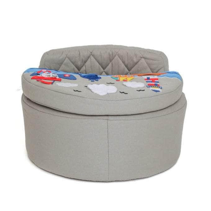 Fauteuil d'activité Rondo gris avec coussin marin