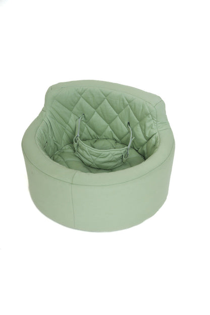 Fauteuil d'activité Rondo vert avec coussin jungle