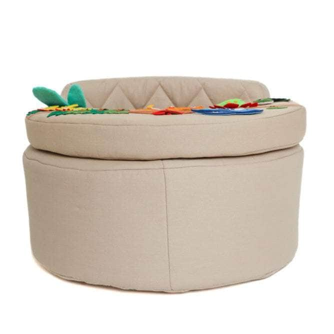 Activity armchair Rondo beige with dinosaur cushion