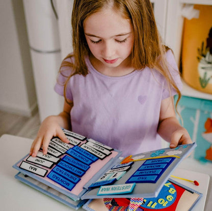 My first day of school - 6 page Quiet Book