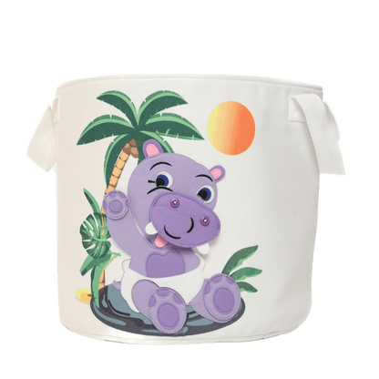 Bébé hippopotame - boîte de rangement (ronde)