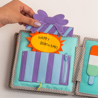 Happy Bearsday - 6 Seiten Mini Quiet Book