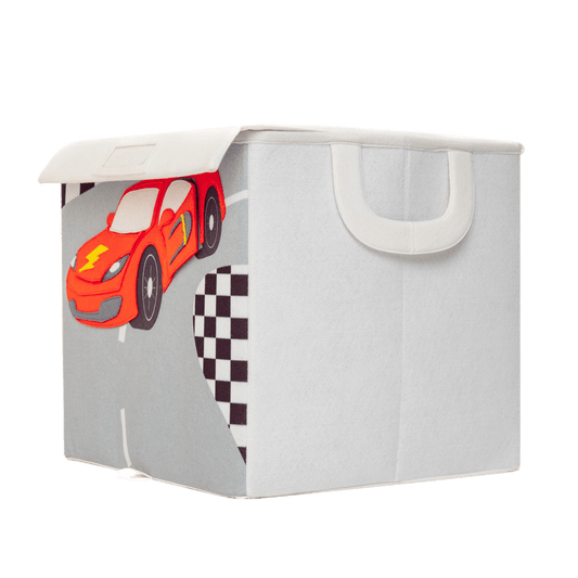 Boîte de rangement pour voiture de course (carrée)