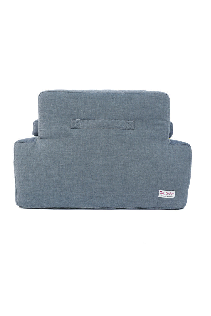 Fauteuil d'activité Ecki bleu avec coussin système solaire