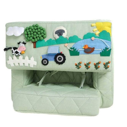 Fauteuil d'activité Ecki vert avec coussin ferme