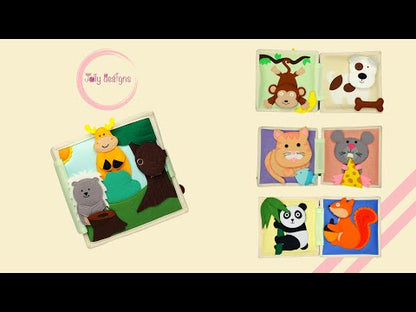 Animal Friends - Mini livre tranquille de 6 pages