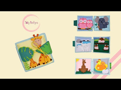 Jolly Jungle - 6 Seiten Mini Quiet Book